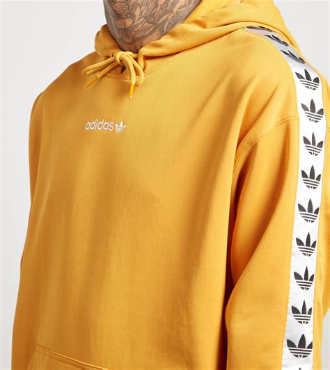 adidas originals tape hoodie yellow